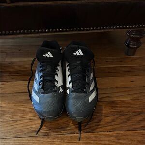Adidas Men's Black and White Cleats
